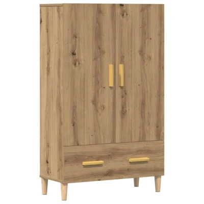 Afbeelding van vidaXL Hoge kast 70x31x115 cm bewerkt hout artisanaal eikenkleur
