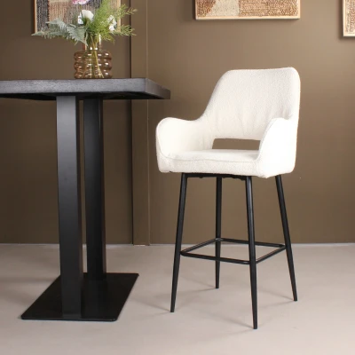 Afbeelding van Lenon barkruk boucle 2.0 65 cm ivoor