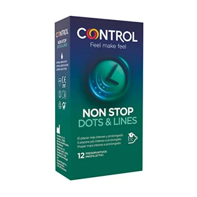 Afbeelding van Condooms Non Stop Dots &amp; Lines Control (12 uds)