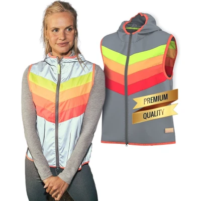 Afbeelding van Gofluo Reflecterend Hesje Darkflow Veiligheidshesje Fluo Volwassenen Regenboog XL Grey reflective