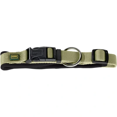 Afbeelding van Hunter Klikhalsband Neopreen Vario Plus Olijfgroen&amp;Zwart Hondenhalsband 30 35x1.5 cm
