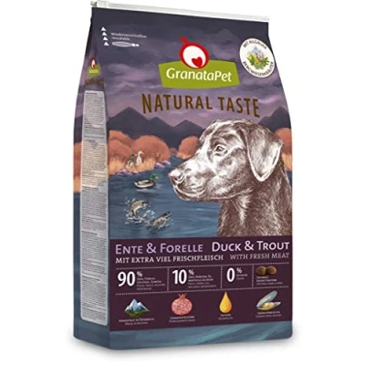 Afbeelding van 12kg Natural Taste Eend &amp; Forel Granatapet Droog Hondenvoer