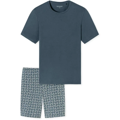 Afbeelding van Schiesser Pyjama, Heren, Maat: 56, Blau