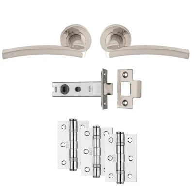 Afbeelding van Carlisle Brass Deurbeslag set &quot;Tavira&quot; compleet satijn nikkel