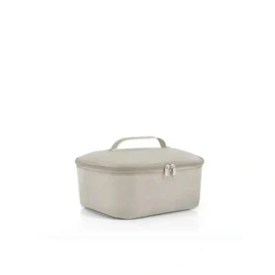 Afbeelding van Reisenthel Coolerbag koeltas M met bovenmateriaal van gerecyclede PET flessen, ideaal voor lunch onderweg, kleur: Visgraatzand, Pocket