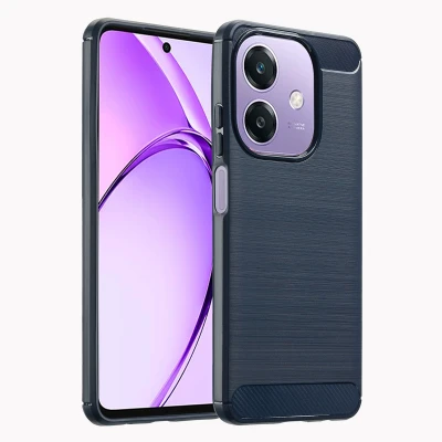 Afbeelding van imoshion Hoesje Geschikt voor Oppo A60 (5G) / A40M A40 Siliconen Brushed Backcover Donkerblauw