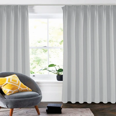 Afbeelding van Isolerende &amp; Verduisterende Gordijnen Met Linnen Look 150 Of 300 CM Haken Ringen Taupe