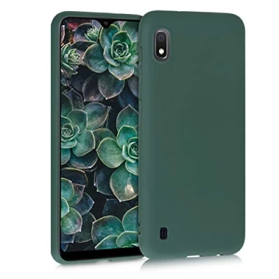 Afbeelding van kwmobile telefoonhoesje geschikt voor Samsung Galaxy A10 Hoesje smartphone Back cover in mosgroen