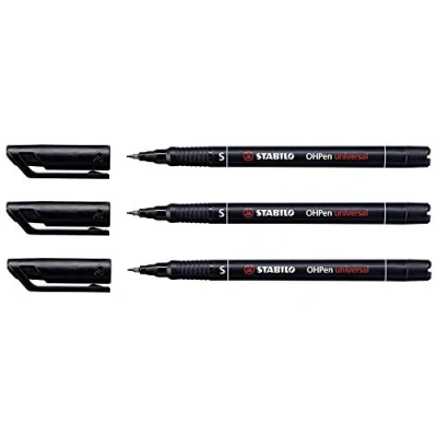 Afbeelding van Stabilo Ohpen Universal, Ohp marker, Permanent, Superfijn 0,4 Mm, Zwart marker
