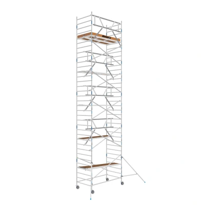 Afbeelding van COMBI DEAL Rolsteiger Alumexx AGS PRO + Steigeraanhanger L190xB135cm 12.20m werkhoogte Carbon Deck platformen