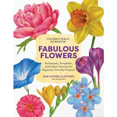 Afbeelding van Colored Pencil Workbook: Fabulous Flowers