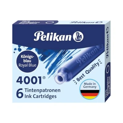 Image de PELIKAN cartouches d&#039;encre 4001 TP/6, bleu royal contenu: 6 dans une boîte en carton (301176)