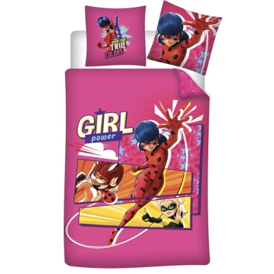 Afbeelding van Dekbedovertrek Girl Power Eenpersoons 140 x 200 cm Katoen