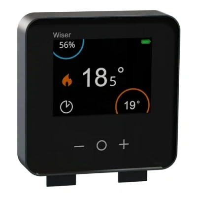 Afbeelding van Schneider Electric Wiser Smart Home kamerthermostaat, schermbesturing of met gratis app, compatibel Amazon Alexa en Google Home, energiebesparend, Zigbee