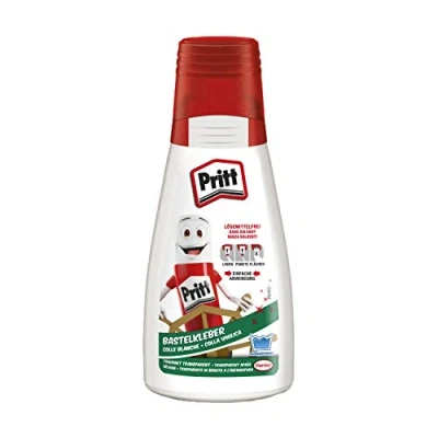 Image de Pritt colle de bricolage transparente à séchage universel pour la maison, l&#039;école ou le bureau, blanche enfants, 1 flacon 100 g, 9H PAKC2
