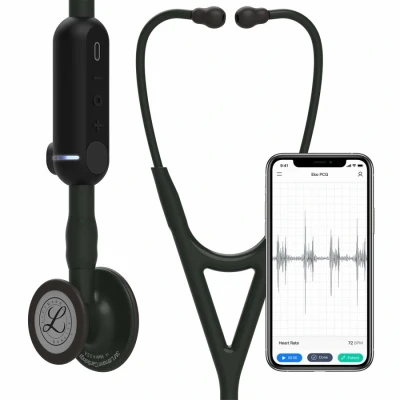 Afbeelding van 3M Littmann Core digitale stethoscoop, 3 m, Core, zwarte slang, zwart, 69 cm, 8490