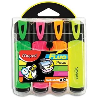 Image de Maped Zakreslacz fluo peps mix kolorów 4 szt etui