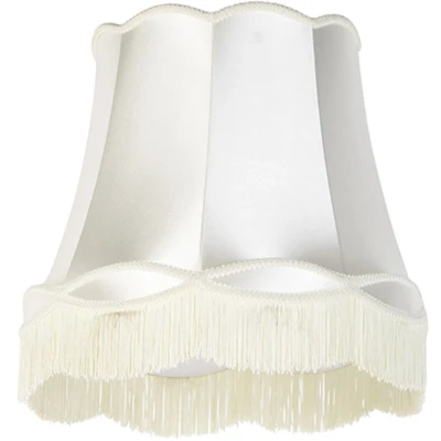 Afbeelding van QAZQA Zijden lampenkap creme 45 cm Granny