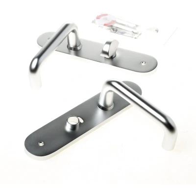 Afbeelding van D4E alu.vastdraaibaar f1 deursch. afger. kruk/kruk d model links wc63