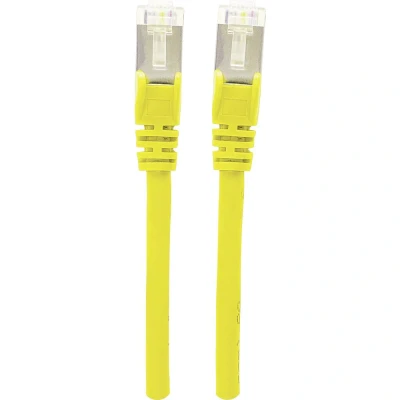 Afbeelding van Intellinet 350525 RJ45 Netwerkkabel, patchkabel CAT 6A S/FTP 7.50 m Geel Folie afscherming, Afscherming gevlochten, Halogeenvrij 1 stuk(s)