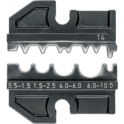 Image de KNIPEX 97 49 14 matrices de sertissage pour cosses non isolées, tubulaires et à sertir connecteurs isolés