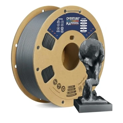 Afbeelding van OVERTURE PLA Plus (PLA+) filament 3D printer, 1,75 mm, professionele hardheid, Pro 1 kg (2,2 lbs), nauwkeurigheid +/ 0,03 mm (grijsspace)