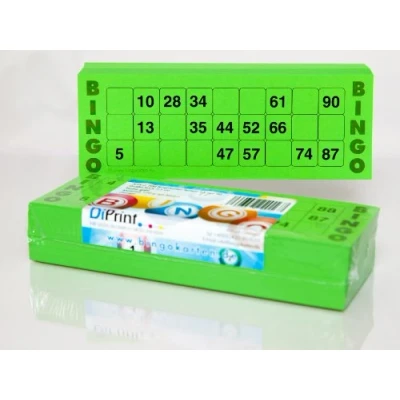 Afbeelding van 200 grote bingokaarten voor senioren, 15 in 90 cijfers (21 x 7,5 cm)