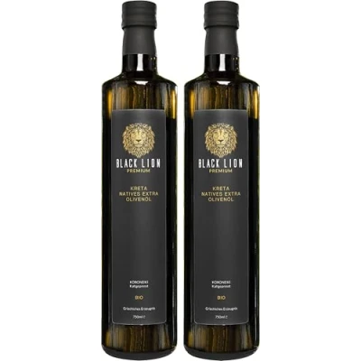Afbeelding van Kreta Griekse olijfolie biologisch koudgeperst, extra vierge zacht en fruitig 100% premium Koroneiki olijf (2 x 750 ml)