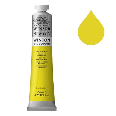 Image de Winsor &amp; Newton Winton peinture à l&#039;huile (200 ml) 346 nuance de jaune citron