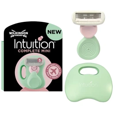 Afbeelding van WILKINSON SWORD Intuition Complete Mini rasoir pour femme avec étui de voyage les zones difficiles d&#039;accès telles que le maillot, aisselles, genoux et chevilles gel Skin Protect
