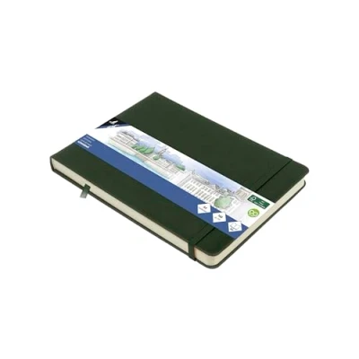 Afbeelding van Kangaro schetsboek A5 landscape forest green hardcover kaft met elastiek en lint K 861238