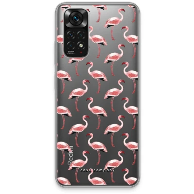 Afbeelding van Case Company® hoesje geschikt voor Xiaomi Redmi Note 11S Flamingo Soft Cover Telefoonhoesje Bescherming aan alle Kanten en Schermrand