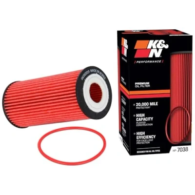Image de K&amp;N Filtre à Huile High Performance Series compatible avec Audi, Volkswagen, Porsche (HP 7038)