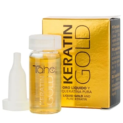 Afbeelding van Tahe Keratin Gold Vloeistof met zuivere keratine, actieve plantaardige stamcellen en arganolie, 10 ml