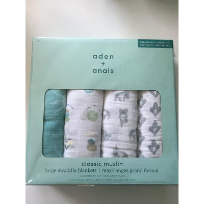 Afbeelding van aden + anais 4 maxi luiers, groot, van mousseline, Now Zen