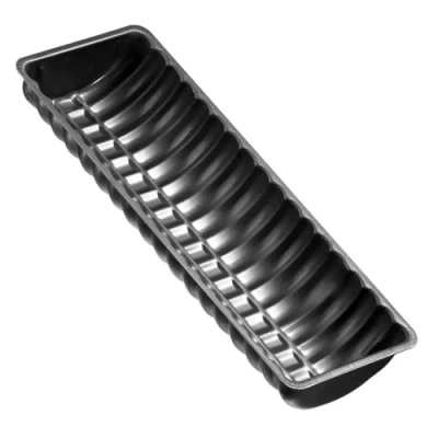 Afbeelding van Zenker 6532 blokvorm taartvorm, rechthoekige bakvorm, blokvorm, cakevorm, roestvrij staal, zwart, 32 x 12,5 5 cm
