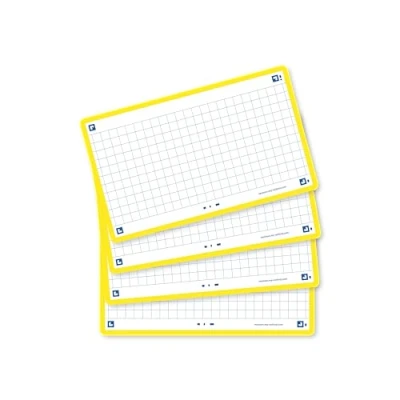 Afbeelding van Oxford Flash 2.0 80 indexkaarten Bristol Cards 7,5 x 12,5 cm, kleine ruiten, geel frame