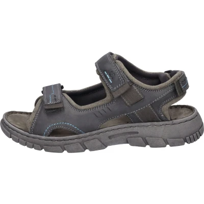 Afbeelding van Josef Seibel Brendan 04 Outdoorsandalen asphaltkombi, Heren, Maat: 43, Asphalt kombi Leer en textiel