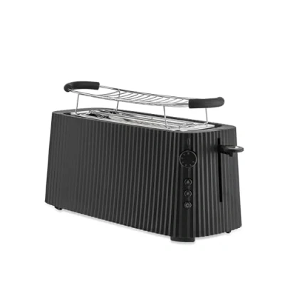 Afbeelding van Alessi Broodrooster Plisse Zwart 1700 W MDL15 B door Michele De Lucchi