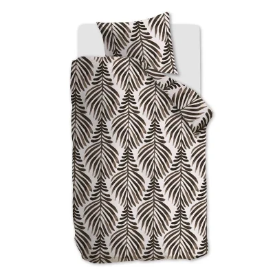 Afbeelding van Vtwonen Bold Feathers dekbedovertrek Eenpersoons 140x200/220 Zand