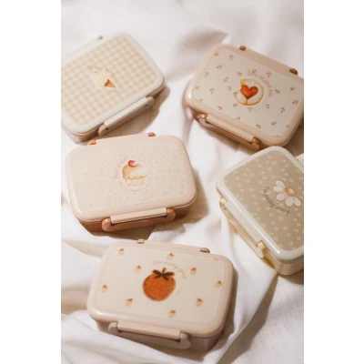 Afbeelding van Mrs Ertha Bentobox / brooddoos met indeling 15x12x5cm Flower Buds