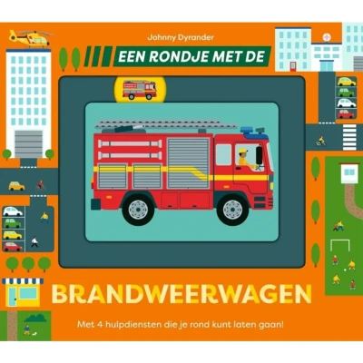 Afbeelding van Uitgeverij gottmer schuifboekje een rondje met de brandweerwagen