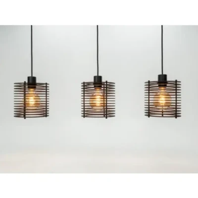 Afbeelding van Segovia Hanglamp E27 88 cm Zwart Staal/Hout Staal EGLO