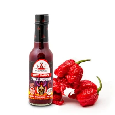 Image de Poppamies Sauce piquante au chili Fire Demon sans gluten, lactose, végétalien Épicé : 11/10 150 ml