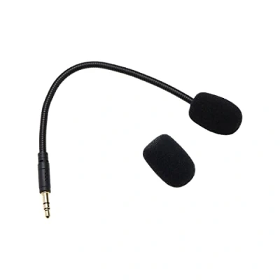 Afbeelding van VGOL Vervangende microfoon, 3,5 mm, 19 cm, vermindert afneembare ruis, compatibel met SteelSeries Arctis 1, bekabeld, draadloos, zwart schuimrubberen bekleding