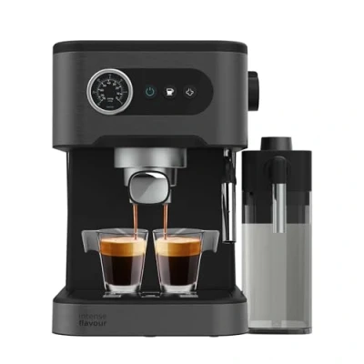 Afbeelding van Cecotec Espressomachine voor Espresso en cappuccino Power 20 Pro Latte, bar, stoommondstuk, display met knoppen, 1,5 l watertank, melkreservoir 550 ml