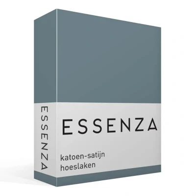 Afbeelding van Essenza Satin Hoeslaken 80 x 200 Stone blue