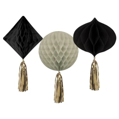 Afbeelding van Folat Crème noir honeycombs happy birthday 3 stuks