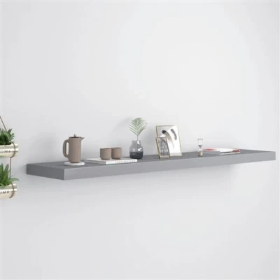 Afbeelding van Wandschap zwevend 120x23,5x3,8 cm MDF grijs