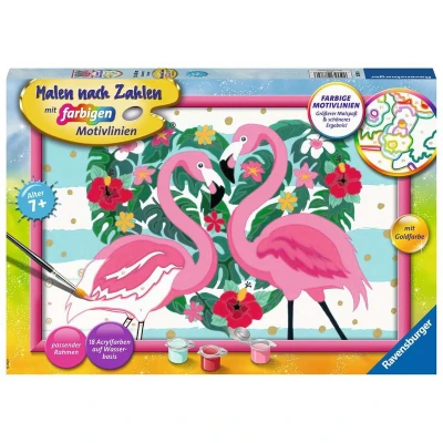 Afbeelding van Ravensburger Malen nach Zahlen 28782 Liebenswerte Flamingos Kinder ab 7 Jahren